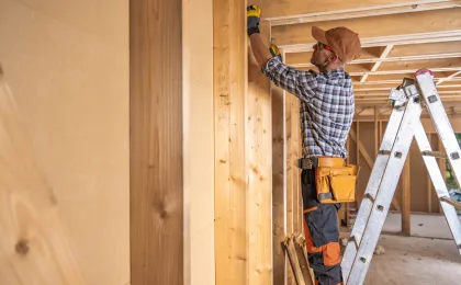 Licensed contractor team in Los Angeles CA working professionally on residential construction site