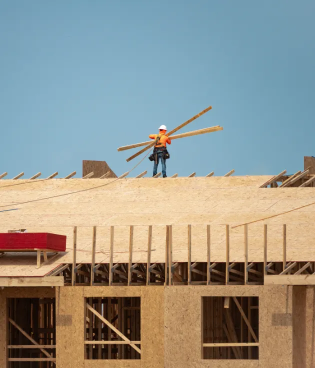 New house under construction by Captain Contractor Pro in Los Angeles CA