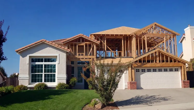 Room addition contractor in Los Angeles CA building second story home expansion with structural framing